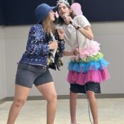 Kamassa camper and group leader singing in talent show