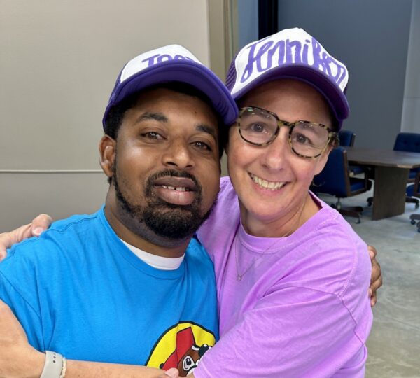Camper and volunteer at Camp Kamassa