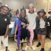 Campers using the dress up room at Camp Kamassa.